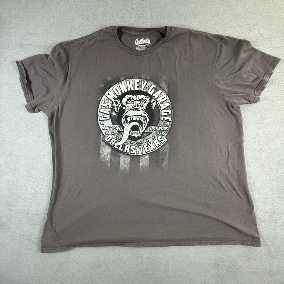 Gas Monkey Garage Grunge Shirt Graphic Tee Crew Short Sleeve 2XL Dallas Texas - Picture 1 of 5